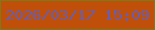 文字の大きさ：1、枠の色：797c18、背景の色：bf4f09、文字の色：685ead 無料ブログパーツのブログ時計
