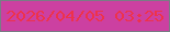 文字の大きさ：2、枠の色：797c85、背景の色：cc40a1、文字の色：ee324a 無料ブログパーツのブログ時計