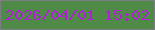 文字の大きさ：3、枠の色：797f85、背景の色：508a47、文字の色：ad22d4 無料ブログパーツのブログ時計