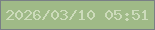文字の大きさ：3、枠の色：797f85、背景の色：9fba87、文字の色：ccdbba 無料ブログパーツのブログ時計