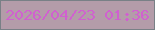 文字の大きさ：3、枠の色：798086、背景の色：b49ca9、文字の色：d061cf 無料ブログパーツのブログ時計