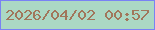 文字の大きさ：3、枠の色：7982f4、背景の色：abd8c4、文字の色：a1765b 無料ブログパーツのブログ時計