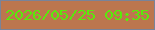 文字の大きさ：4、枠の色：798399、背景の色：bc764e、文字の色：59ea0b 無料ブログパーツのブログ時計