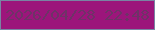 文字の大きさ：4、枠の色：7984a3、背景の色：9c157b、文字の色：6f3267 無料ブログパーツのブログ時計