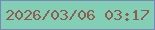 文字の大きさ：2、枠の色：7986b7、背景の色：82cfb6、文字の色：925b51 無料ブログパーツのブログ時計