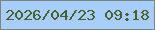 文字の大きさ：1、枠の色：798778、背景の色：a7cefe、文字の色：47612a 無料ブログパーツのブログ時計