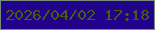 文字の大きさ：3、枠の色：798c7b、背景の色：21028a、文字の色：495c13 無料ブログパーツのブログ時計