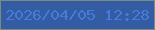 文字の大きさ：1、枠の色：798d7e、背景の色：345ca4、文字の色：467cd6 無料ブログパーツのブログ時計