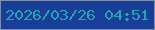 文字の大きさ：1、枠の色：798eb1、背景の色：173f97、文字の色：2ba2b6 無料ブログパーツのブログ時計