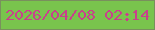 文字の大きさ：4、枠の色：79905d、背景の色：79c44d、文字の色：c9408c 無料ブログパーツのブログ時計