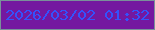 文字の大きさ：4、枠の色：79909a、背景の色：7418a0、文字の色：3452fc 無料ブログパーツのブログ時計