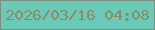 文字の大きさ：3、枠の色：79917f、背景の色：6bc9b8、文字の色：8b8b66 無料ブログパーツのブログ時計
