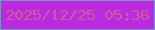 文字の大きさ：5、枠の色：7993c8、背景の色：bc2ae0、文字の色：cb5f99 無料ブログパーツのブログ時計