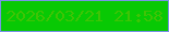 文字の大きさ：1、枠の色：7993e6、背景の色：08c904、文字の色：3fc405 無料ブログパーツのブログ時計