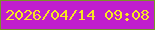 文字の大きさ：4、枠の色：799429、背景の色：c01ece、文字の色：f8e622 無料ブログパーツのブログ時計