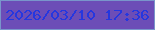 文字の大きさ：2、枠の色：7995cb、背景の色：6c4db7、文字の色：2537df 無料ブログパーツのブログ時計