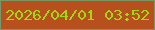 文字の大きさ：2、枠の色：799763、背景の色：b8501d、文字の色：a1d812 無料ブログパーツのブログ時計