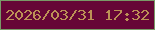 文字の大きさ：3、枠の色：799a67、背景の色：660636、文字の色：bc9156 無料ブログパーツのブログ時計
