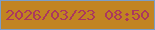文字の大きさ：1、枠の色：799dc8、背景の色：c18422、文字の色：ab385e 無料ブログパーツのブログ時計