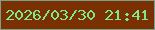 文字の大きさ：1、枠の色：79a187、背景の色：7b3004、文字の色：7dea88 無料ブログパーツのブログ時計