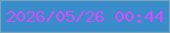 文字の大きさ：4、枠の色：79a3bc、背景の色：388dca、文字の色：d34efc 無料ブログパーツのブログ時計