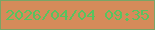 文字の大きさ：2、枠の色：79a566、背景の色：d58b5a、文字の色：58c35f 無料ブログパーツのブログ時計