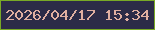 文字の大きさ：2、枠の色：79a926、背景の色：2c2b47、文字の色：e0afa1 無料ブログパーツのブログ時計