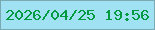 文字の大きさ：1、枠の色：79aab2、背景の色：a0e2f3、文字の色：019a41 無料ブログパーツのブログ時計