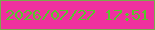 文字の大きさ：2、枠の色：79ab4c、背景の色：ef309f、文字の色：57c62d 無料ブログパーツのブログ時計