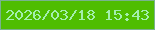 文字の大きさ：3、枠の色：79b28d、背景の色：4fbd00、文字の色：a3efae 無料ブログパーツのブログ時計