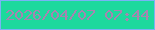 文字の大きさ：1、枠の色：79b3f5、背景の色：1dd99d、文字の色：a784b0 無料ブログパーツのブログ時計