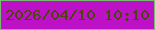 文字の大きさ：4、枠の色：79ba72、背景の色：bd11c7、文字の色：4c450a 無料ブログパーツのブログ時計
