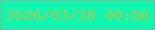 文字の大きさ：4、枠の色：79bc96、背景の色：0df7b1、文字の色：b1c64a 無料ブログパーツのブログ時計