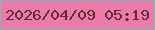 文字の大きさ：4、枠の色：79bcb2、背景の色：ea7bac、文字の色：642c2a 無料ブログパーツのブログ時計