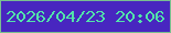 文字の大きさ：5、枠の色：79c090、背景の色：4826c0、文字の色：52e3aa 無料ブログパーツのブログ時計