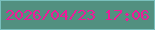 文字の大きさ：5、枠の色：79c0bd、背景の色：529080、文字の色：ed1c99 無料ブログパーツのブログ時計