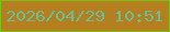 文字の大きさ：3、枠の色：79c314、背景の色：b57e1e、文字の色：6bbd93 無料ブログパーツのブログ時計