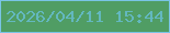 文字の大きさ：3、枠の色：79c4e5、背景の色：509d64、文字の色：63b8bf 無料ブログパーツのブログ時計
