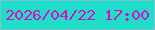 文字の大きさ：5、枠の色：79c5d4、背景の色：1fdec9、文字の色：d310c2 無料ブログパーツのブログ時計