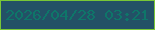 文字の大きさ：5、枠の色：79c737、背景の色：235166、文字の色：0e7669 無料ブログパーツのブログ時計
