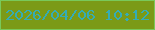 文字の大きさ：1、枠の色：79c95a、背景の色：7b9a17、文字の色：35acb5 無料ブログパーツのブログ時計