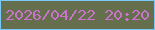 文字の大きさ：2、枠の色：79c9f9、背景の色：656f4d、文字の色：c973ca 無料ブログパーツのブログ時計