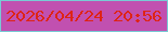文字の大きさ：2、枠の色：79cad4、背景の色：c150b0、文字の色：de2416 無料ブログパーツのブログ時計