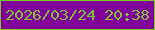 文字の大きさ：1、枠の色：79cb1f、背景の色：81019b、文字の色：80c338 無料ブログパーツのブログ時計