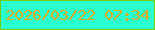 文字の大きさ：5、枠の色：79cc0b、背景の色：29ffce、文字の色：dea820 無料ブログパーツのブログ時計
