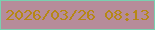 文字の大きさ：4、枠の色：79d0b0、背景の色：b68c9a、文字の色：b68715 無料ブログパーツのブログ時計