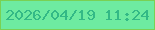 文字の大きさ：3、枠の色：79d154、背景の色：6eeba1、文字の色：33b986 無料ブログパーツのブログ時計