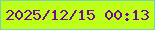 文字の大きさ：2、枠の色：79d1ad、背景の色：beff1a、文字の色：740a91 無料ブログパーツのブログ時計