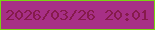 文字の大きさ：5、枠の色：79d312、背景の色：a72f86、文字の色：861b4c 無料ブログパーツのブログ時計