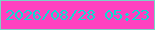文字の大きさ：2、枠の色：79d4c5、背景の色：fe41c0、文字の色：0fdbd0 無料ブログパーツのブログ時計